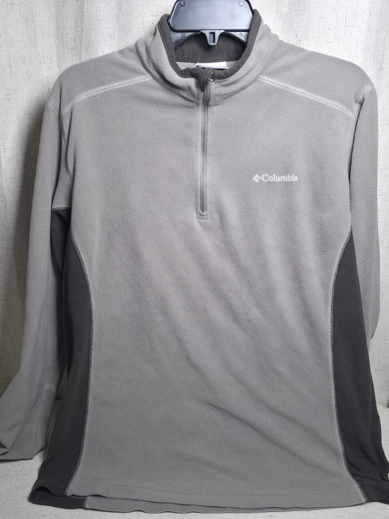 Columbia Sweaters - Columbia Light Gray and Dark Gray Women's Quarter-Zip Fleece